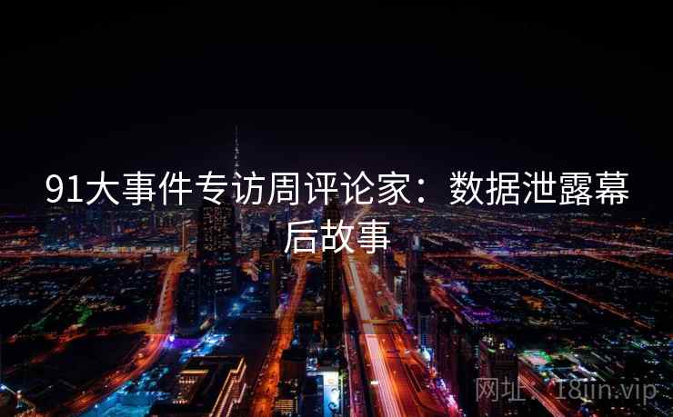 91大事件专访周评论家：数据泄露幕后故事