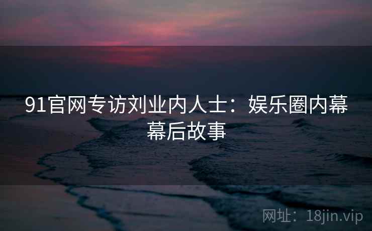 91官网专访刘业内人士：娱乐圈内幕幕后故事