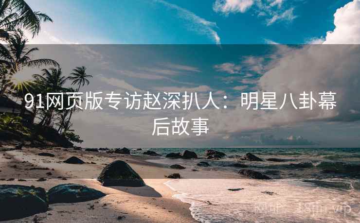 91网页版专访赵深扒人：明星八卦幕后故事